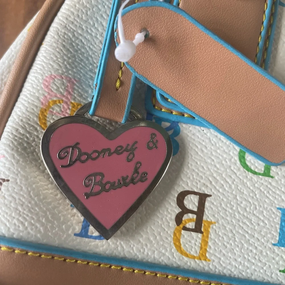 SOLD❤️ EUC Y2k Dooney and Bourke rainbow monagram purse - Picture 2 of 8